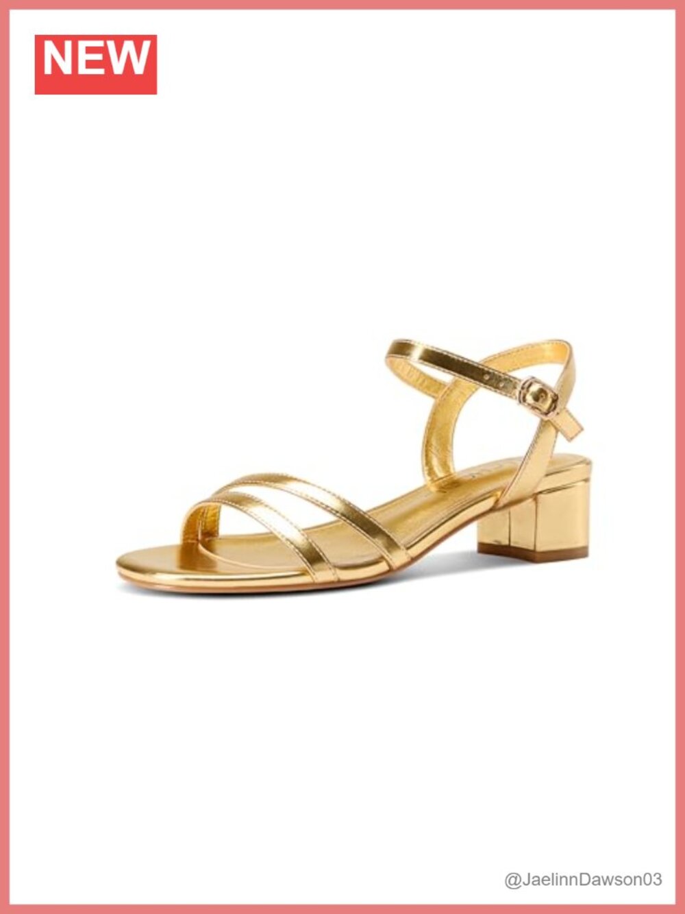 Women's Strappy Low Heel Sandals Open Toe Ankle Strap Block Heels Bridal Party